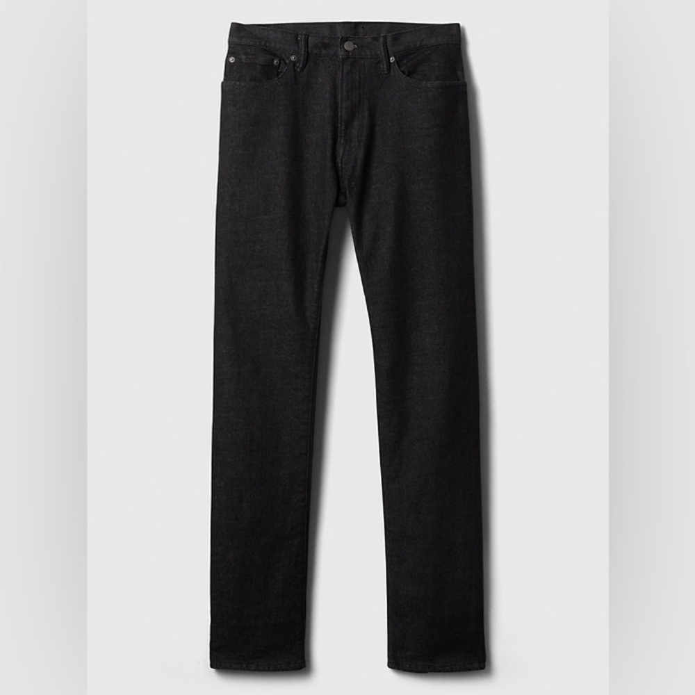 New GAP Men’s Denim GapFlex Straight Leg Jeans~ Black 33x32 - Picture 2 of 12